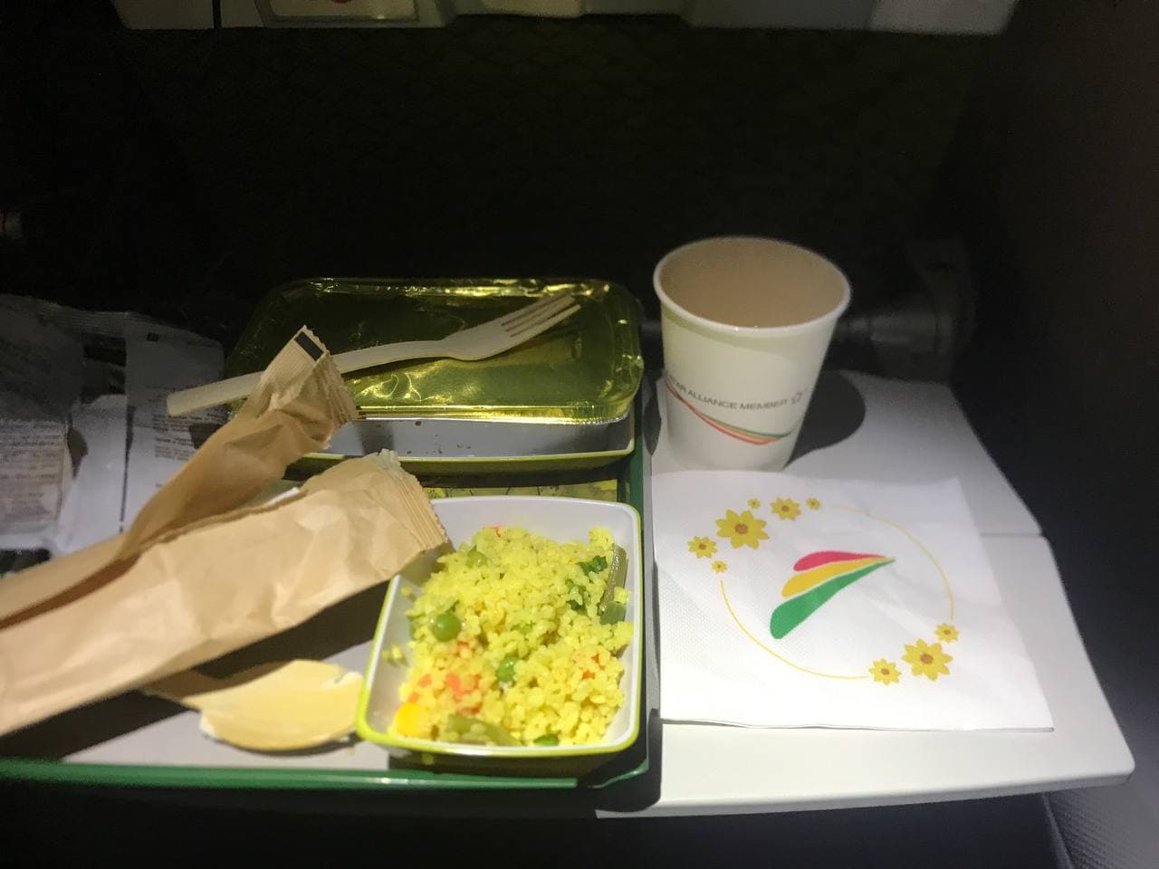In flight